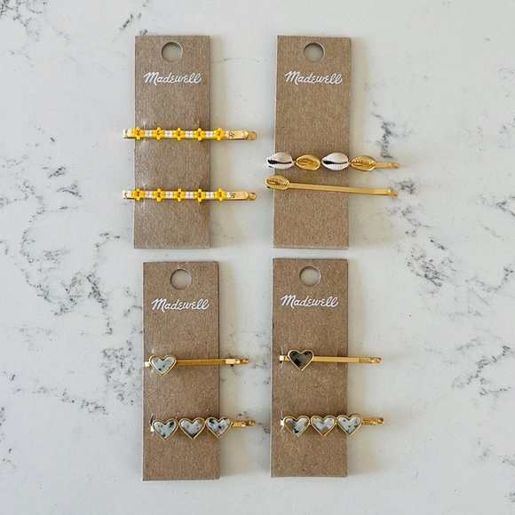 Madewell Two-Pack Stone Heart Hair Pins - Picture 11 of 12